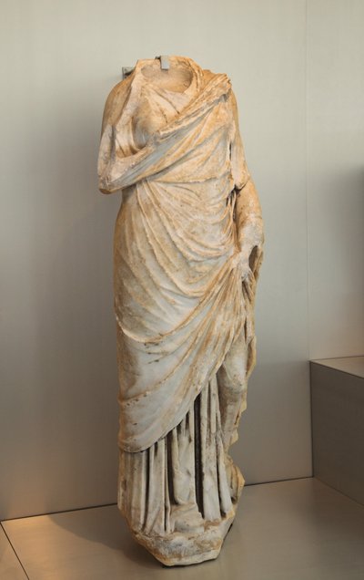 Statue of woman by Roman